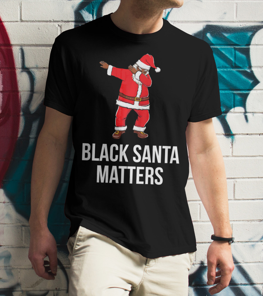 Black Santa Matters Dabbing Santa T-Shirt