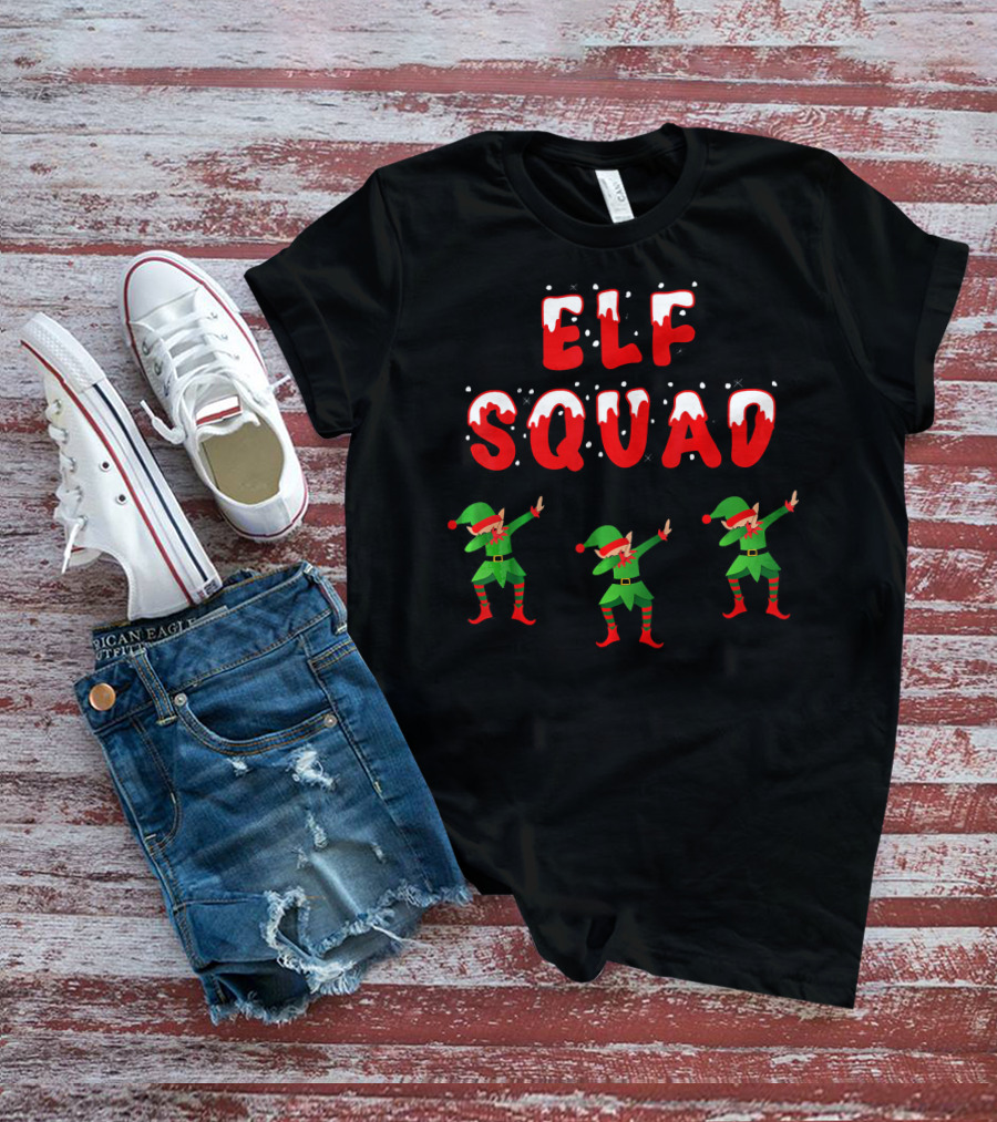 Elf Squad Funny Christmas Dabb T-Shirt