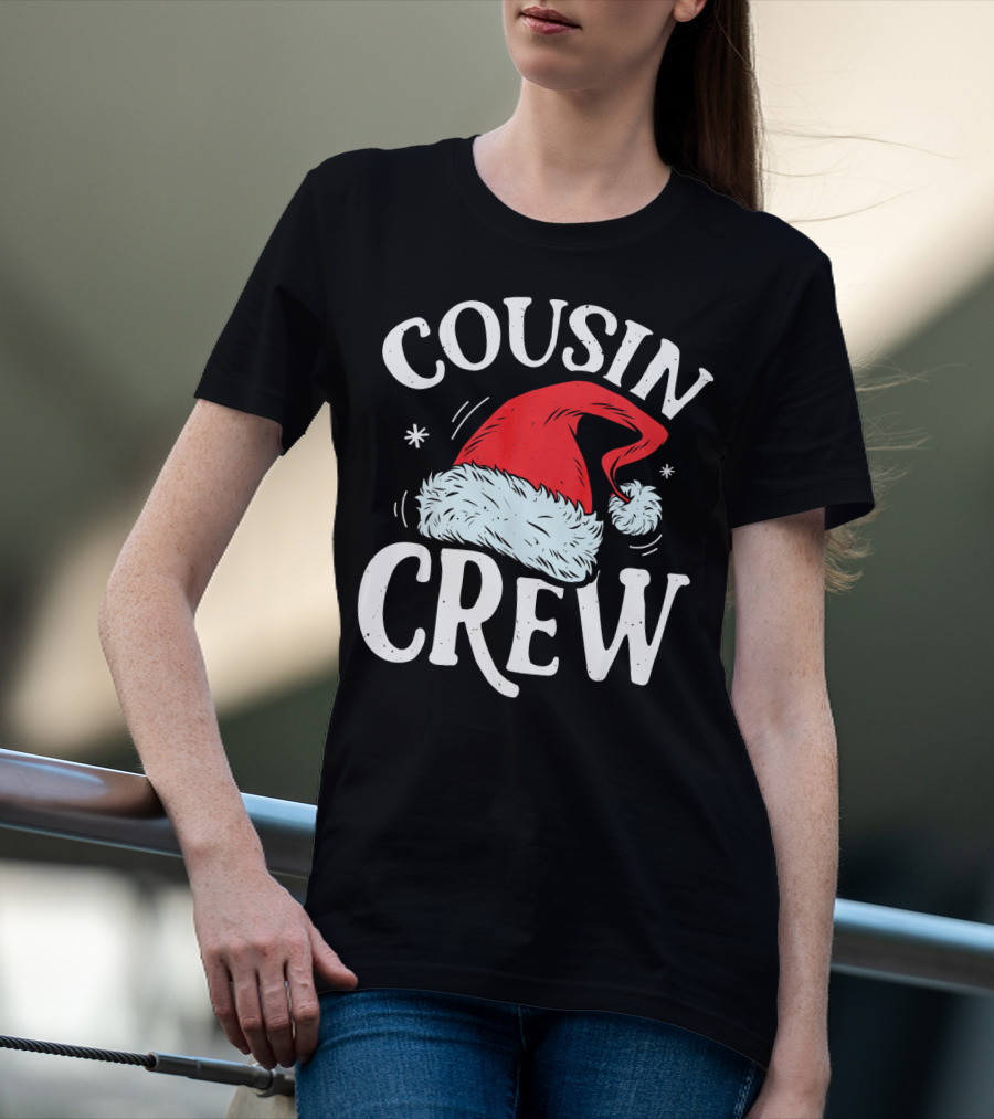 Cousin Crew Santa Hat Christmas T-Shirt