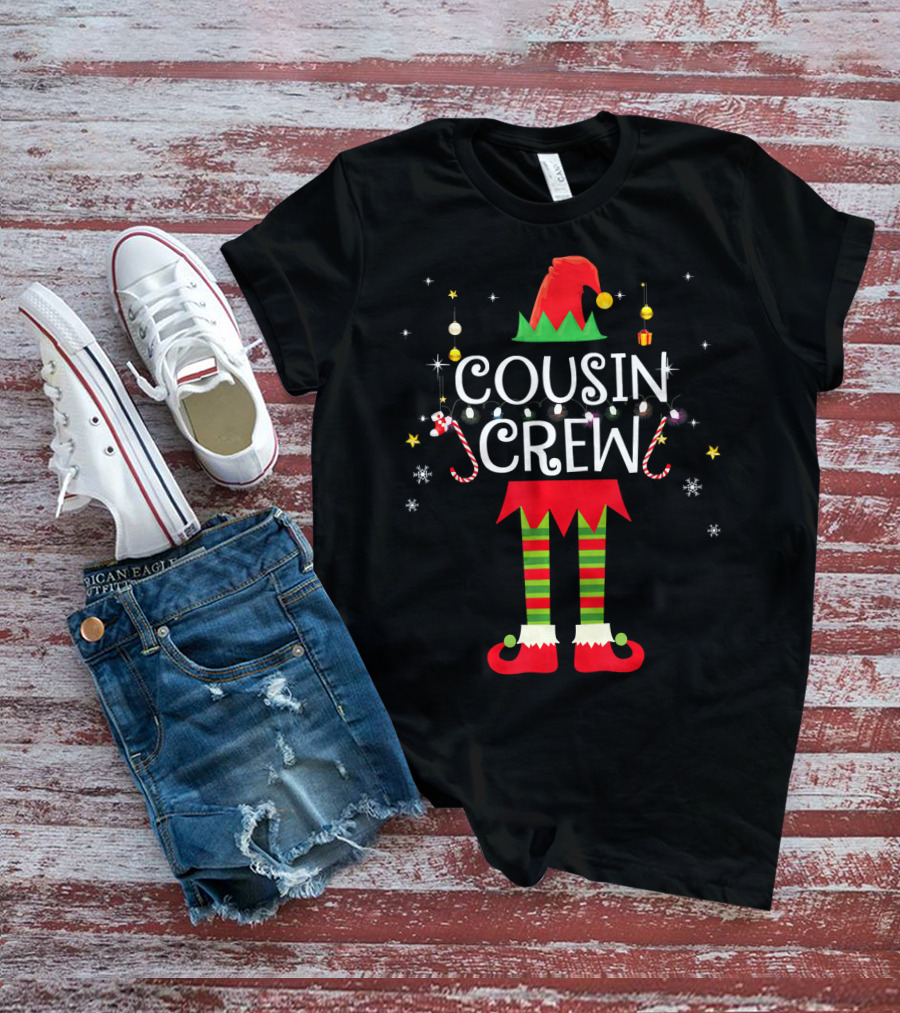 Cousin Crew Elf Holiday Matching Family T-Shirt