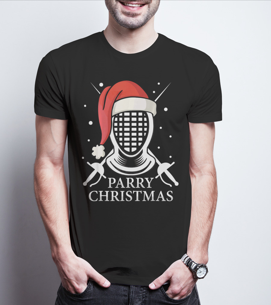 Parry Christmas Fencing Santa T-Shirt