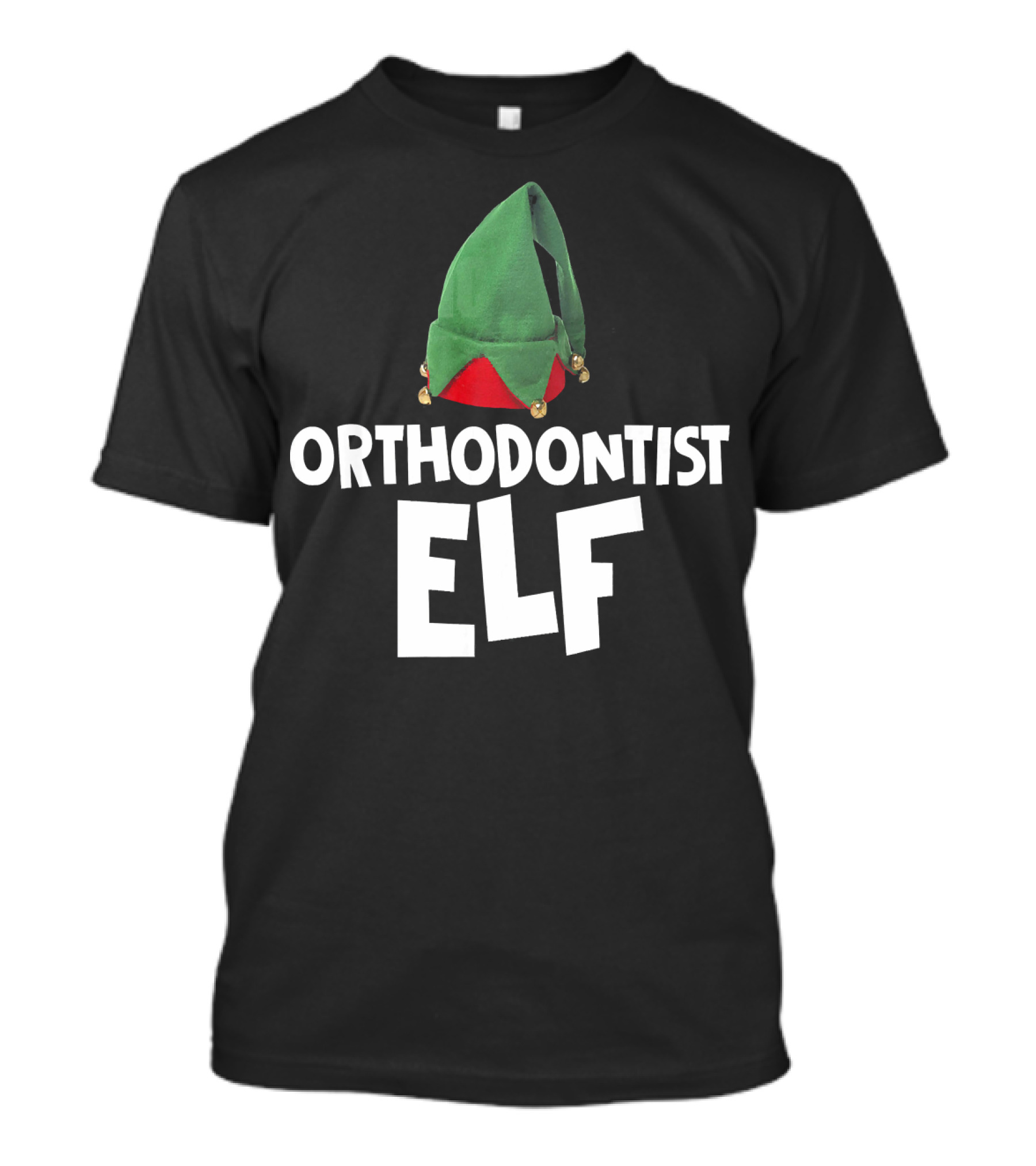 Orthodontist Elf With Green Santa Hat T-Shirt