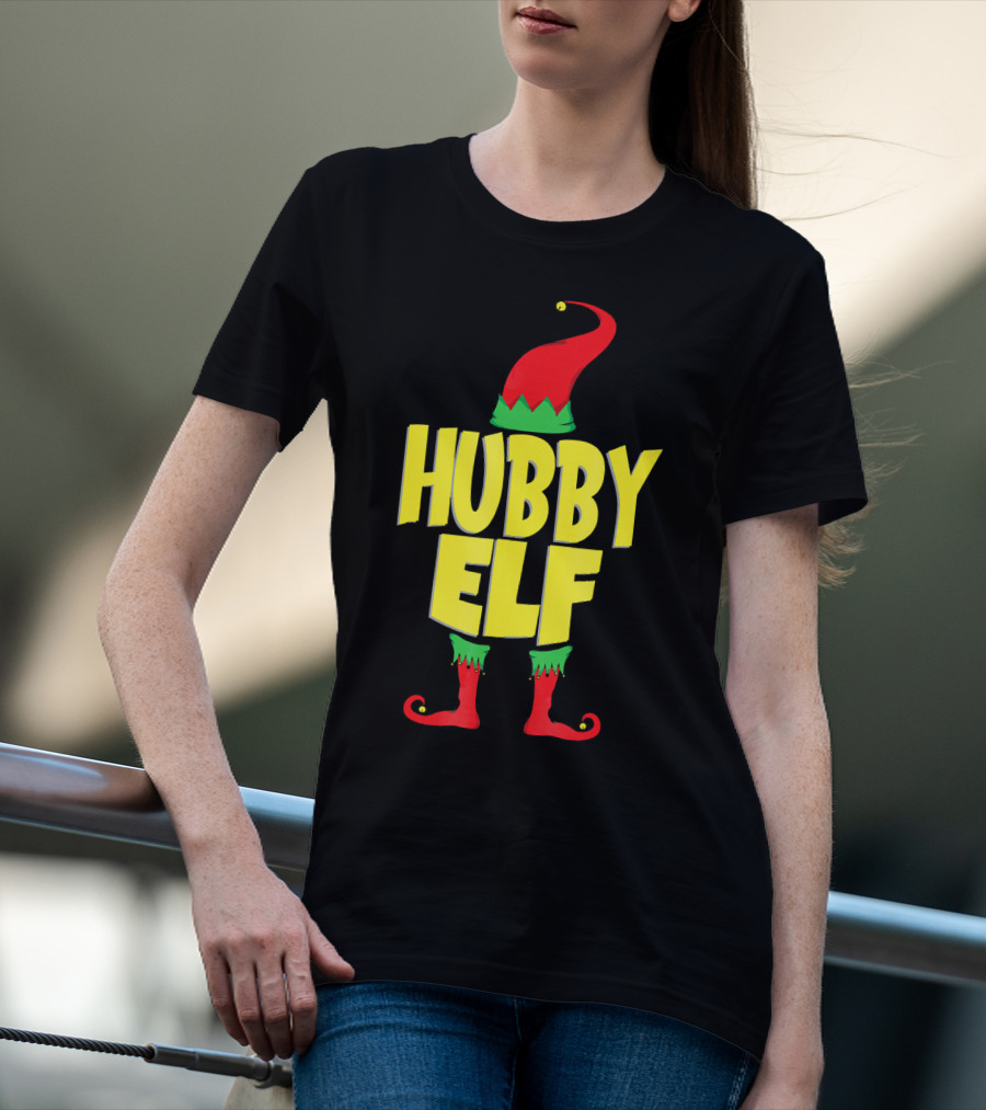 Hubby Elf Christmas Cute Cou T-Shirt