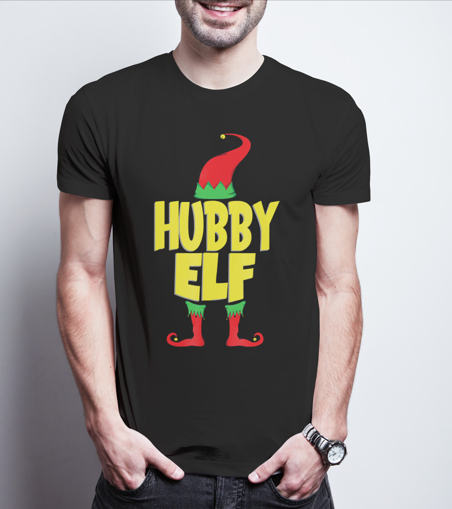 Hubby Elf Christmas Cute Cou T-Shirt