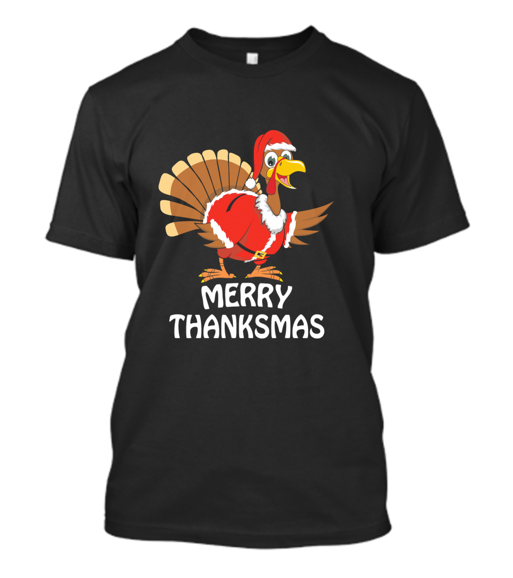 Merry Thanksmas Santa Turkey T-Shirt