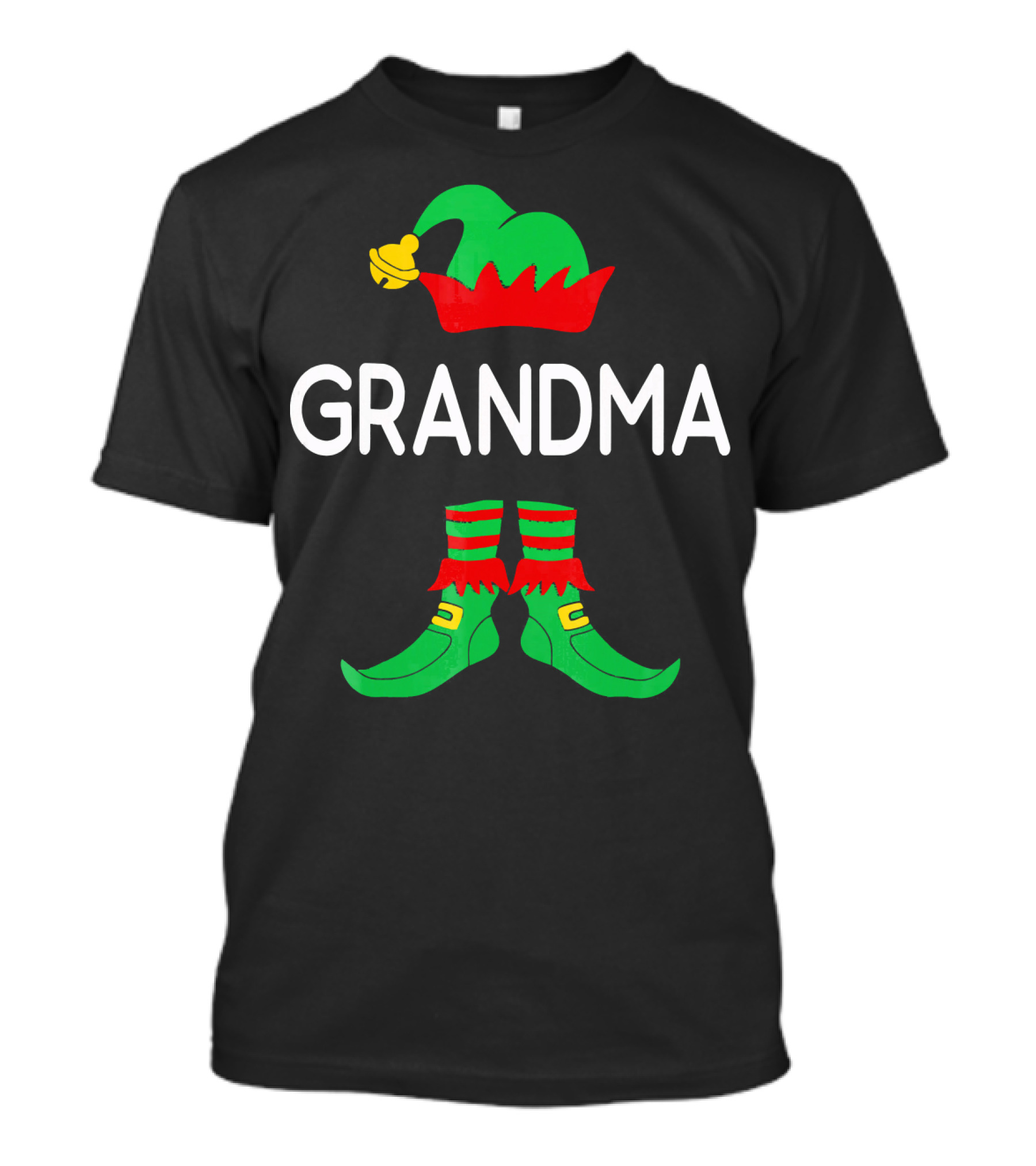 GRANDMA Elf Hat And Shoes Holiday T-Shirt