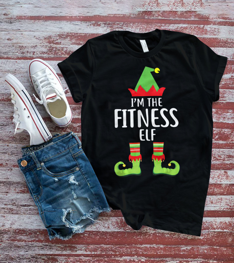 I'M The Fitness Elf Matching Family Group Holiday Humor T-Shirt