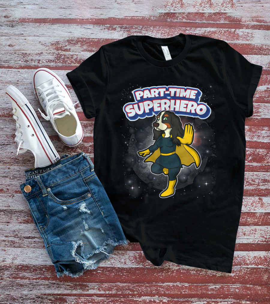 Part-Time Superhero English Cocker Spaniel Comic T-Shirt