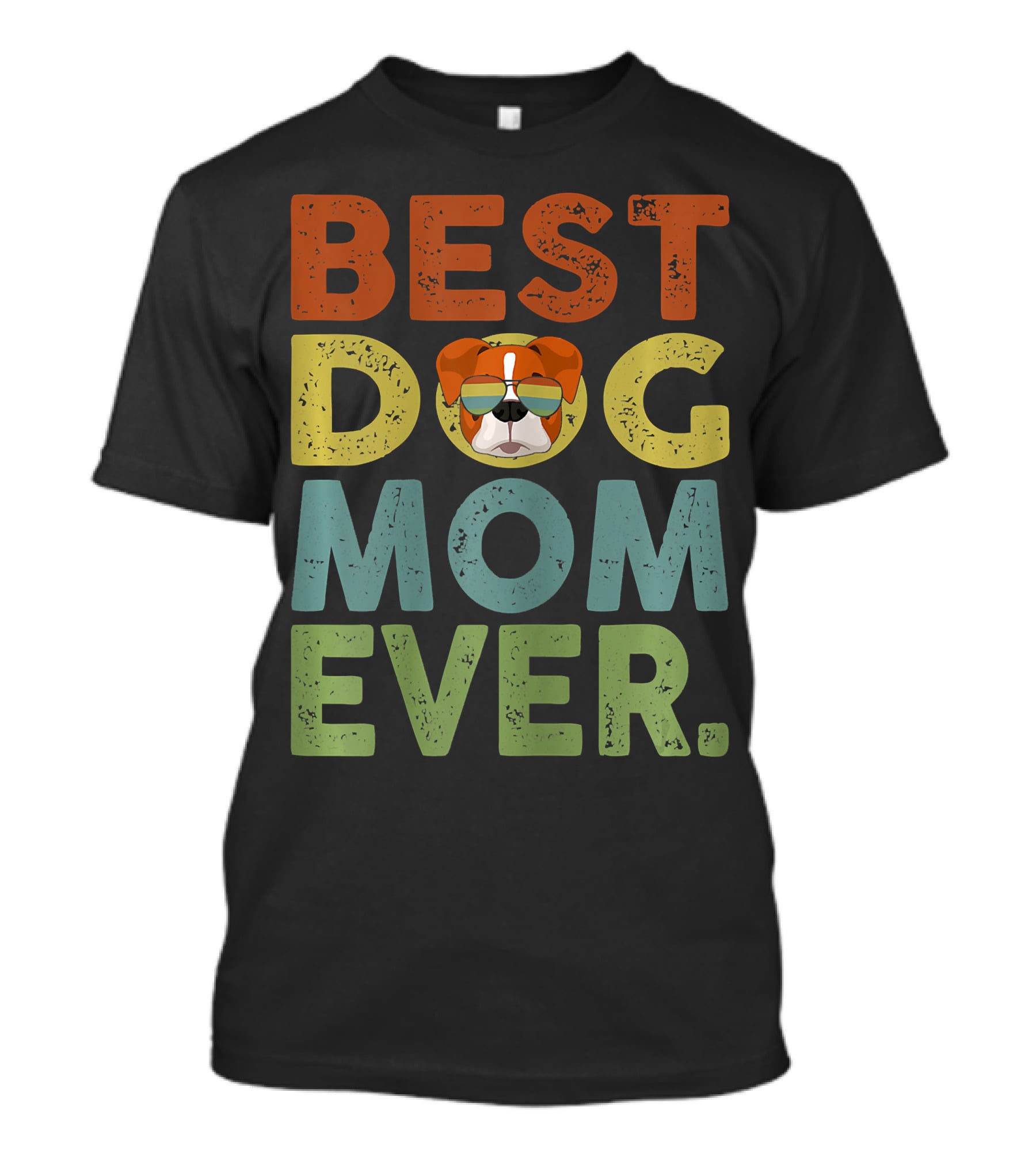 Best Dog Mom Ever Vintage Boxer T-Shirt