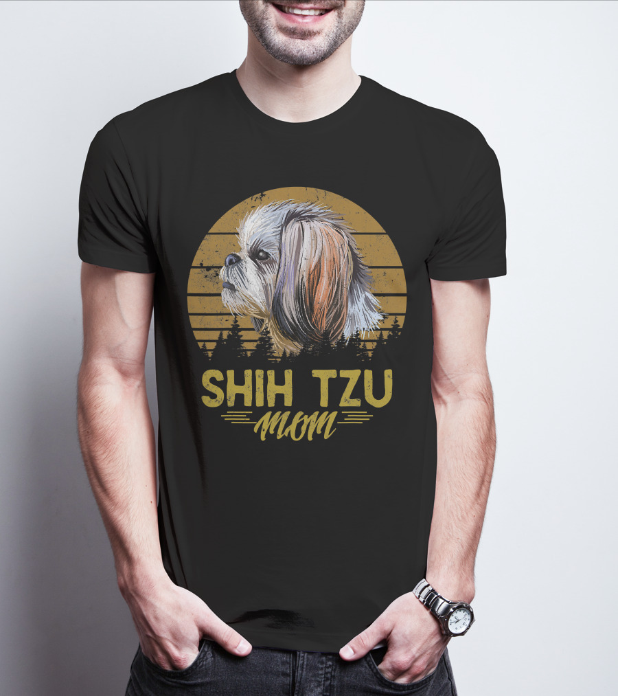 Shih Tzu Mom Retro Dog 365 T-Shirt