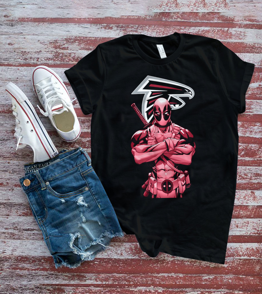 Atlanta Falcons Deadpool Crossover T-Shirt