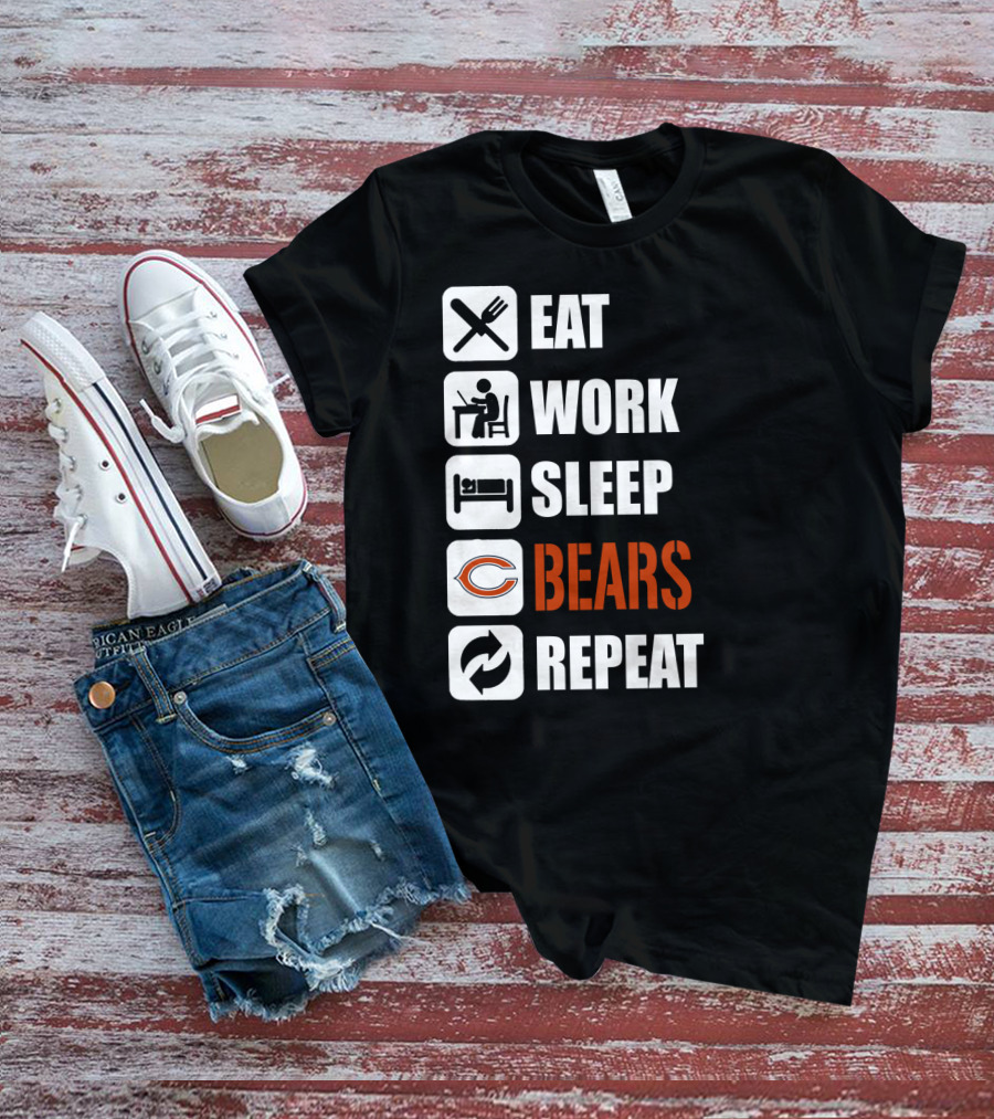 Eat Work Sleep Bears Repeat T-Shirt