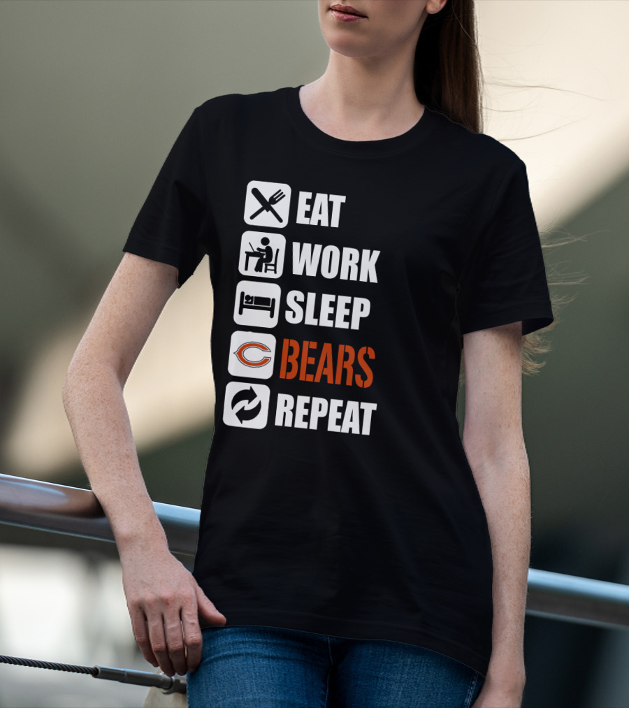 Eat Work Sleep Bears Repeat T-Shirt