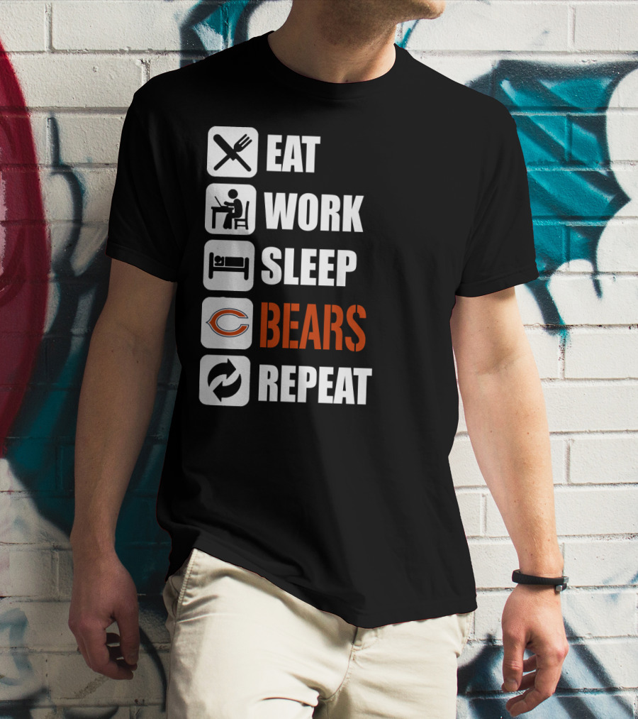Eat Work Sleep Bears Repeat T-Shirt