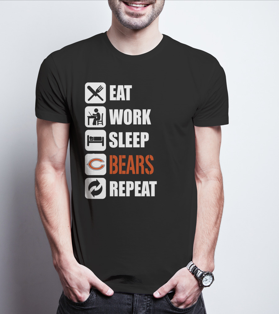Eat Work Sleep Bears Repeat T-Shirt