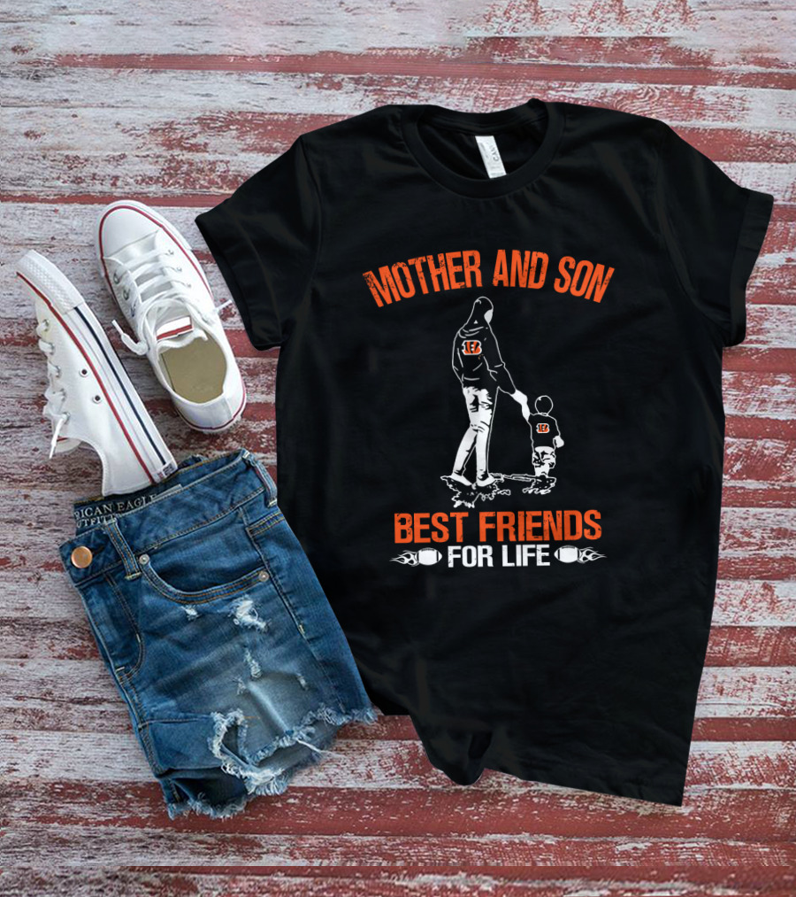 Cincinnati Bengals Mother And Son Best Friends For Life T-Shirt