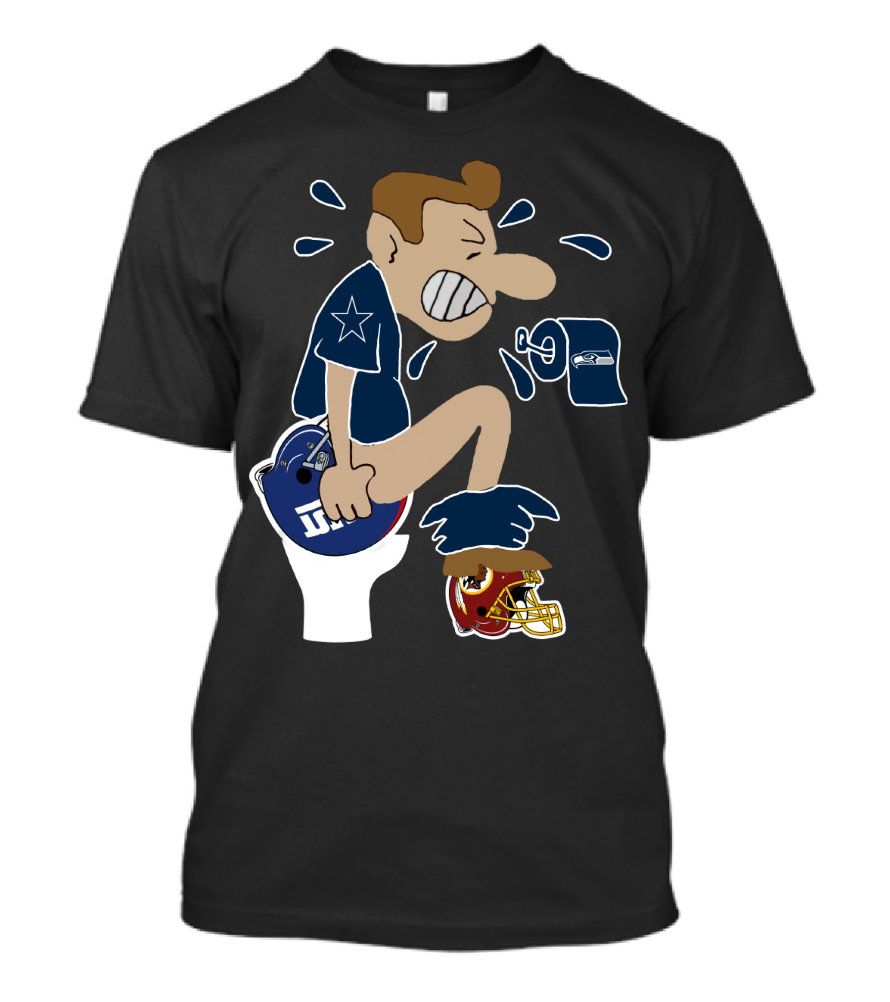 Dallas Cowboys Rivalry Giants Redskins Seahawks Humorous T-Shirt