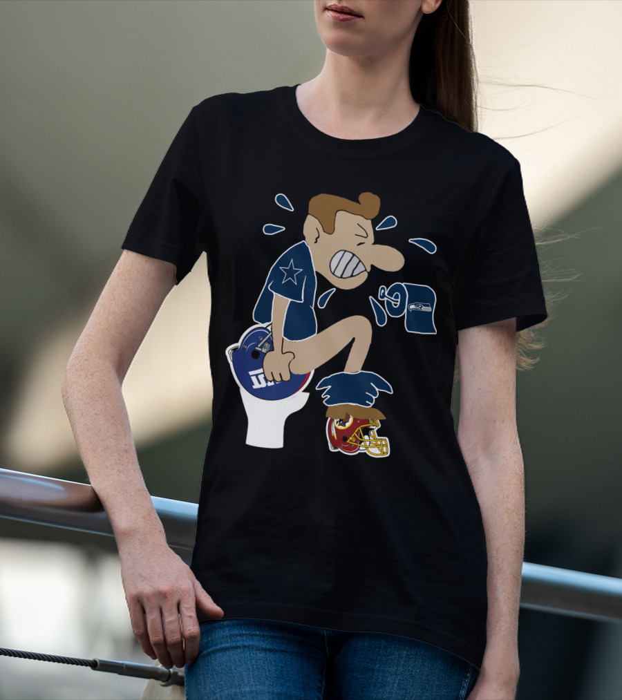 Dallas Cowboys Rivalry Giants Redskins Seahawks Humorous T-Shirt