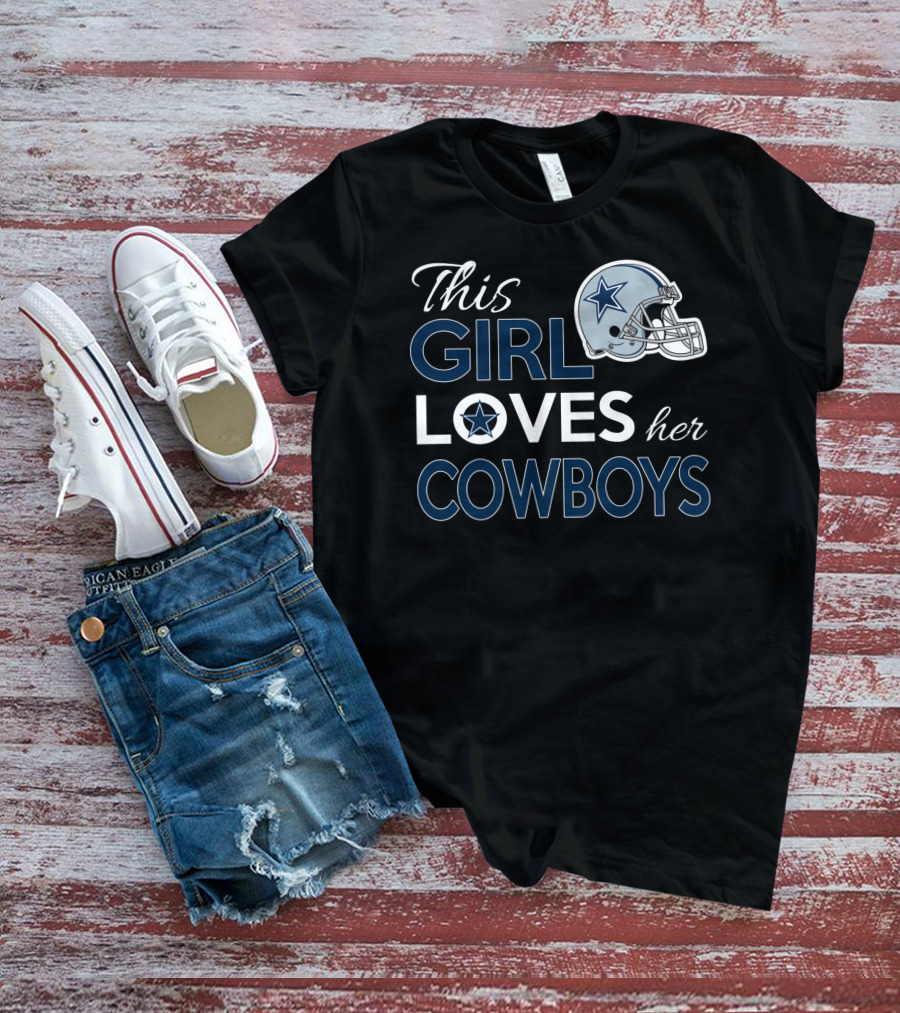 This Girl Loves Her Dallas Cowboys Helmet T-Shirt