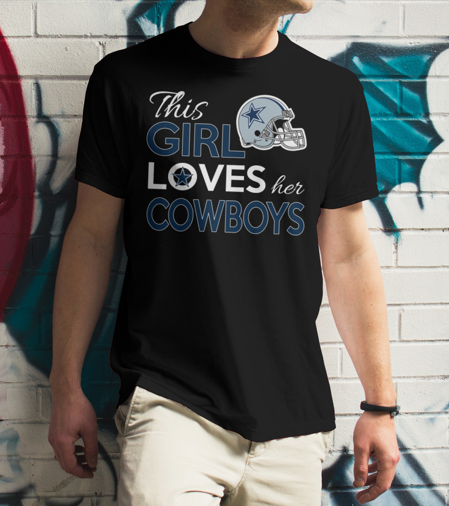 This Girl Loves Her Dallas Cowboys Helmet T-Shirt