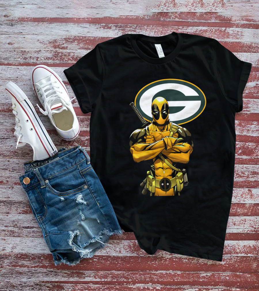Green Bay Packers Deadpool Crossover T-Shirt
