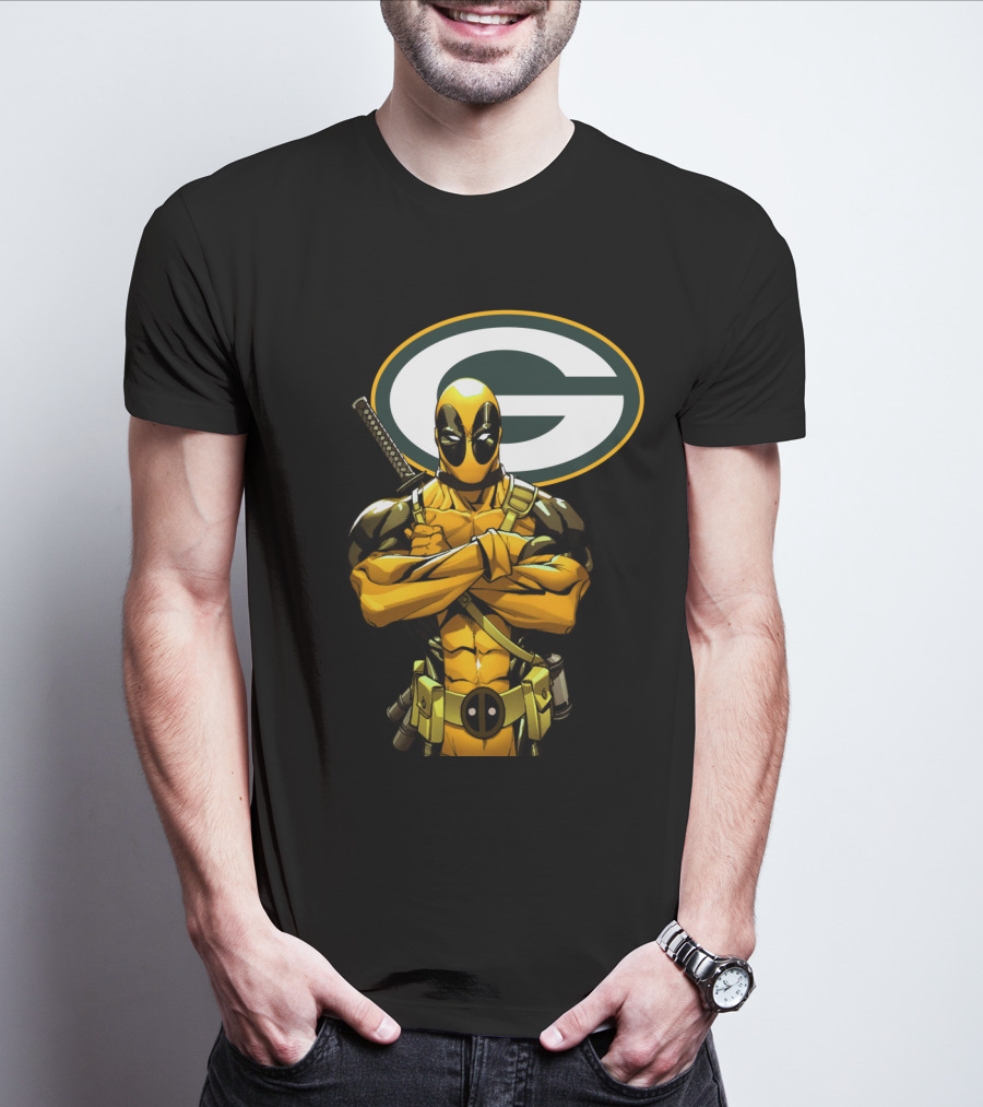 Green Bay Packers Deadpool Crossover T-Shirt