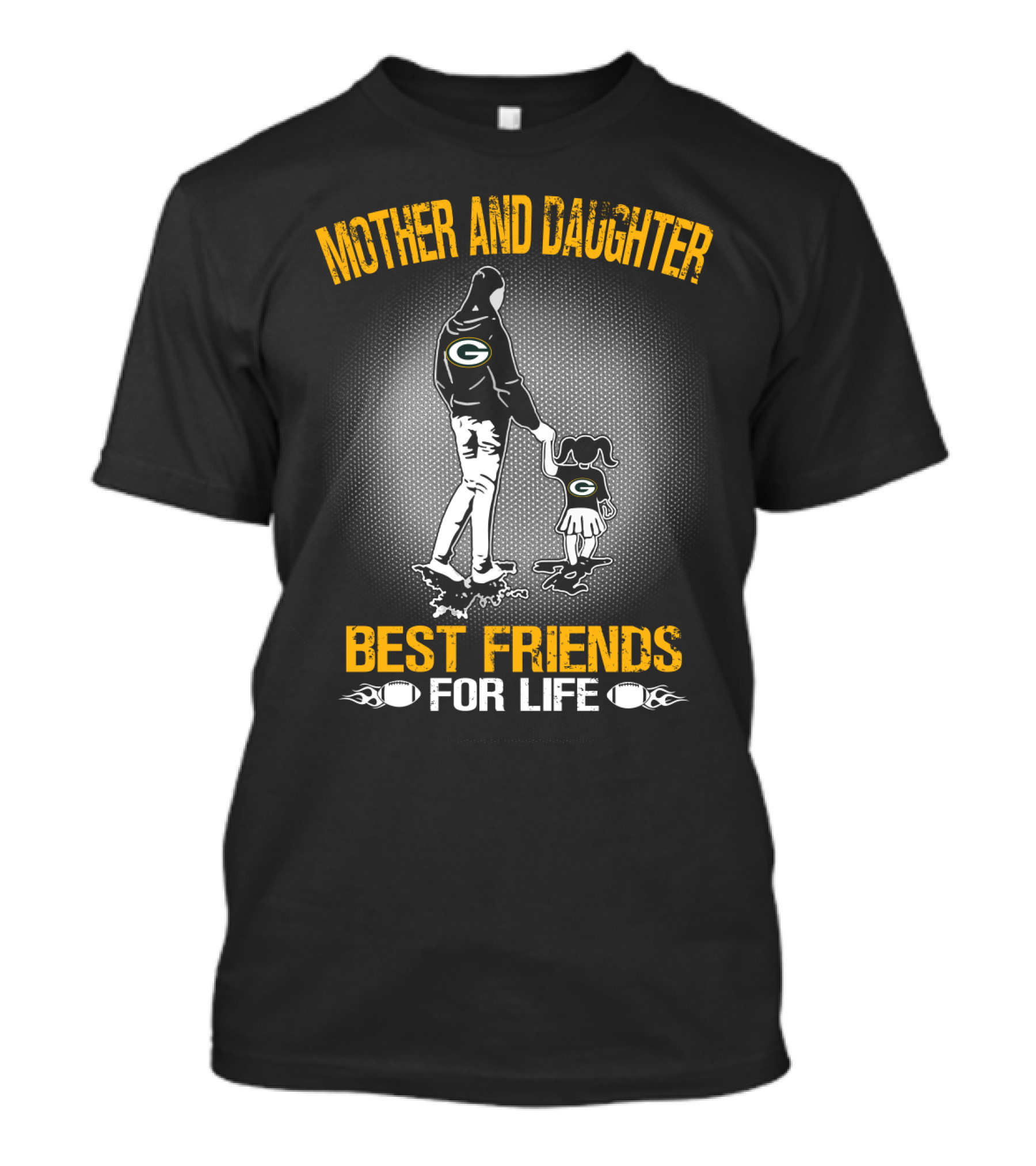 Mother And Daughter Best Friends For Life Green Bay Packers T-Shirt