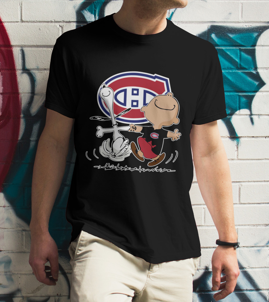 Montreal Canadiens Charlie Brown And Snoopy Dance T-Shirt