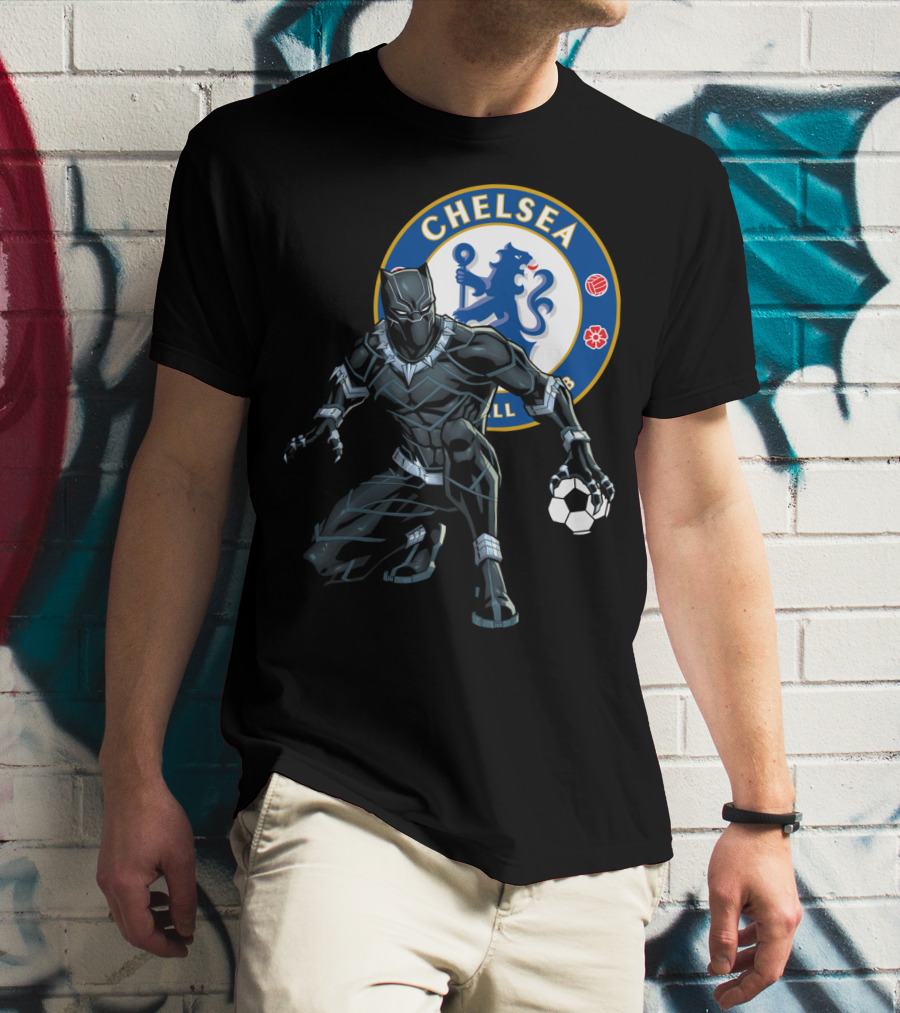 Chelsea Football Club Black Panther Soccer Crossover T-Shirt