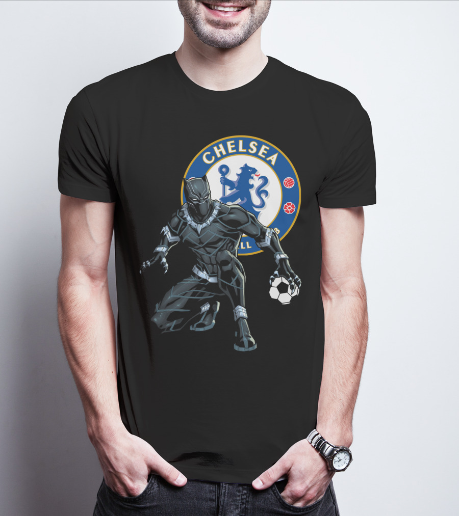 Chelsea Football Club Black Panther Soccer Crossover T-Shirt