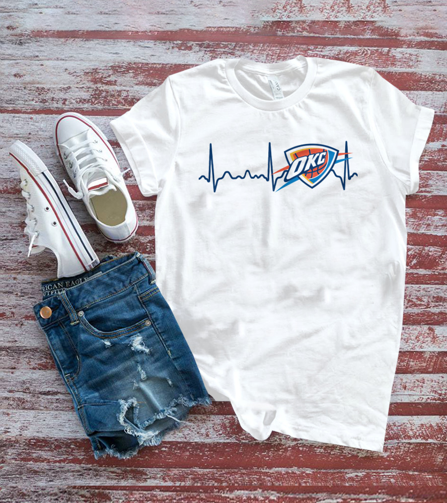 Oklahoma City Thunder Heartbeat OKC T-Shirt